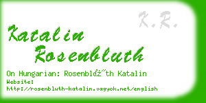 katalin rosenbluth business card